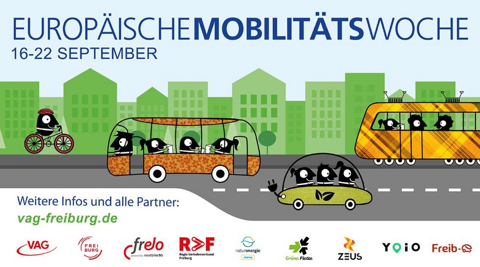 Grafik Europäische Mobilitätswoche mit Partnerlogos