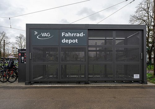 Bild vom Fahrraddepot der VAG