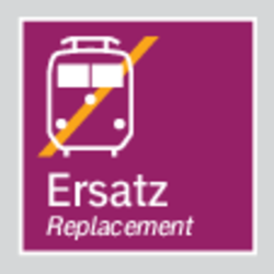 Piktogramm für Schienen-Ersatzverkehr (SEV)